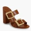 Schutz New Wood Atanado Soft Heeled Enola Sandal
