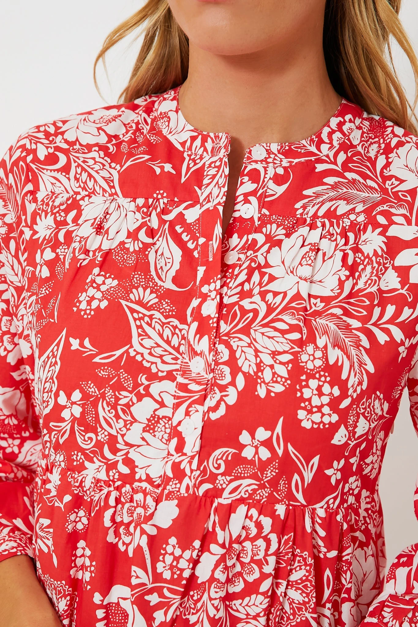 Red Floral McCauley Midi Dress 5 Red Floral McCauley Midi Dress - Image 5