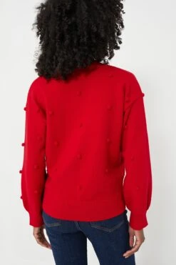 Red Pom Pom Melinda Crewneck Sweater -Outfit And Shoe Sales Store IrfC1CHIDNYZ9lYdtxG9mq5M8feoWl27 1