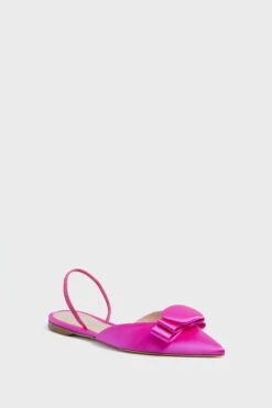 Fuxia Satin Belinda Flats