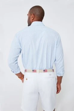 Peter Millar Cottage Blue Hanford Performance Twill Sport Shirt -Outfit And Shoe Sales Store J3y3PgszDsBpyWbKNh5K5bUiC5EWRVxN 1