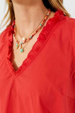 Red Veronica Top -Outfit And Shoe Sales Store J3zy9ZYCokrycyIBOJU82YSzjDyGkPFr 1