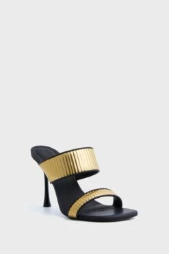 Black Gold Carter Heeled Sandals