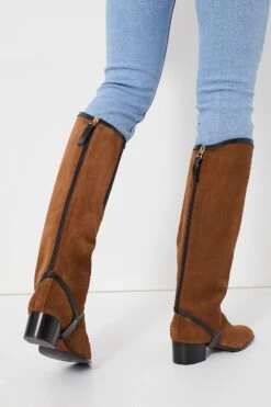 Tan Crosta Leather & Black Calf Leather Long Gaiter -Outfit And Shoe Sales Store JMmw86TtjrhC1U9yetIRDN1XYgovwNIH 1