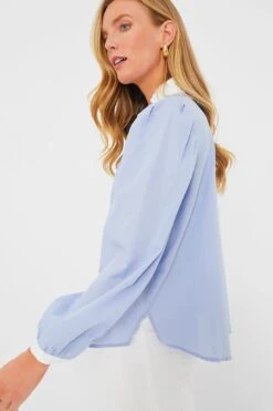 French Blue Cosette Button Down -Outfit And Shoe Sales Store Ji32Sl24tC3f5e9pT6xNSuVZ4h6nxRTA 1
