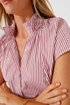 Red Stripe Rae Blouse -Outfit And Shoe Sales Store JmNtnAmUY5u5SOZqOafmfDPEqmvlCfgy 1