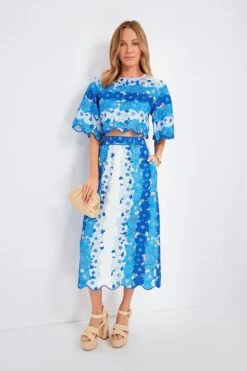 Farm Rio Flower Stripes Off White Midi Skirt -Outfit And Shoe Sales Store KCGqogFaUYmAesVFf1DWGJcZgS7c7CGl 1