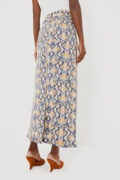 Ganni Safari Print Denim Maxi Slit Skirt -Outfit And Shoe Sales Store KXPKnv5ERRk2fyJRPfGX384MR0lw72L5 1