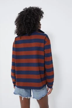 Brown Stripe Ellis Knit Polo Popover -Outfit And Shoe Sales Store L0cEfrF0G40t13MkMMGJFBib0qwYg1fO 1