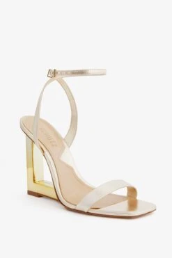 Schutz Metallic Napa Filipa Heels