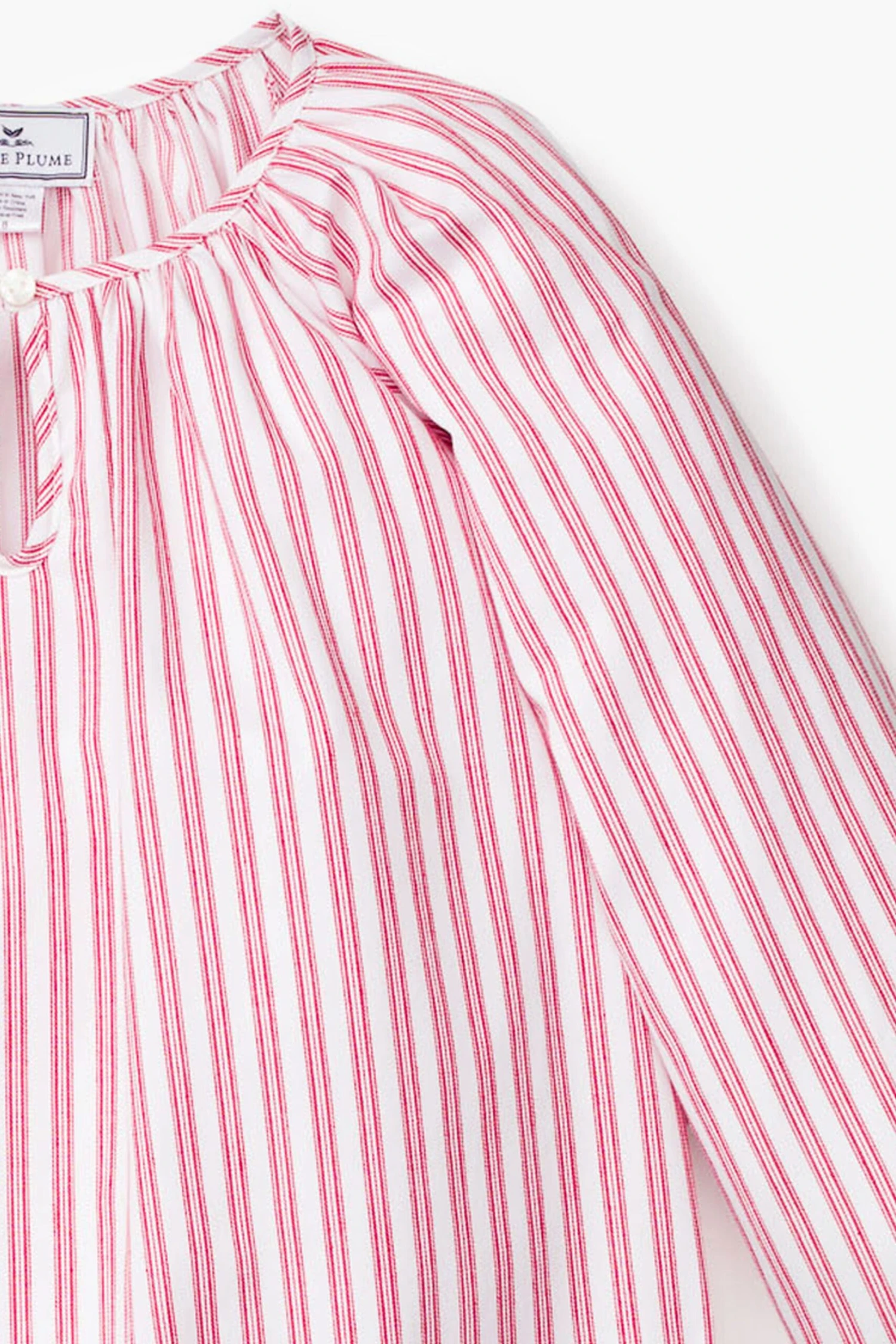 Kids Antique Red Ticking Delphine Nightgown 3 Kids Antique Red Ticking Delphine Nightgown - Image 3