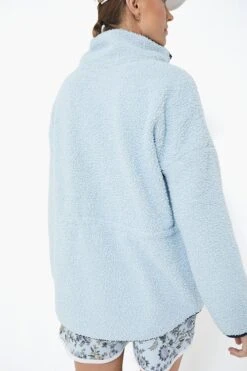 Light Blue Cinched Teddy Natalie Quarter Zip -Outfit And Shoe Sales Store LSyiNVquRv8G3BsQEheGTZCU2RY1xApT 1
