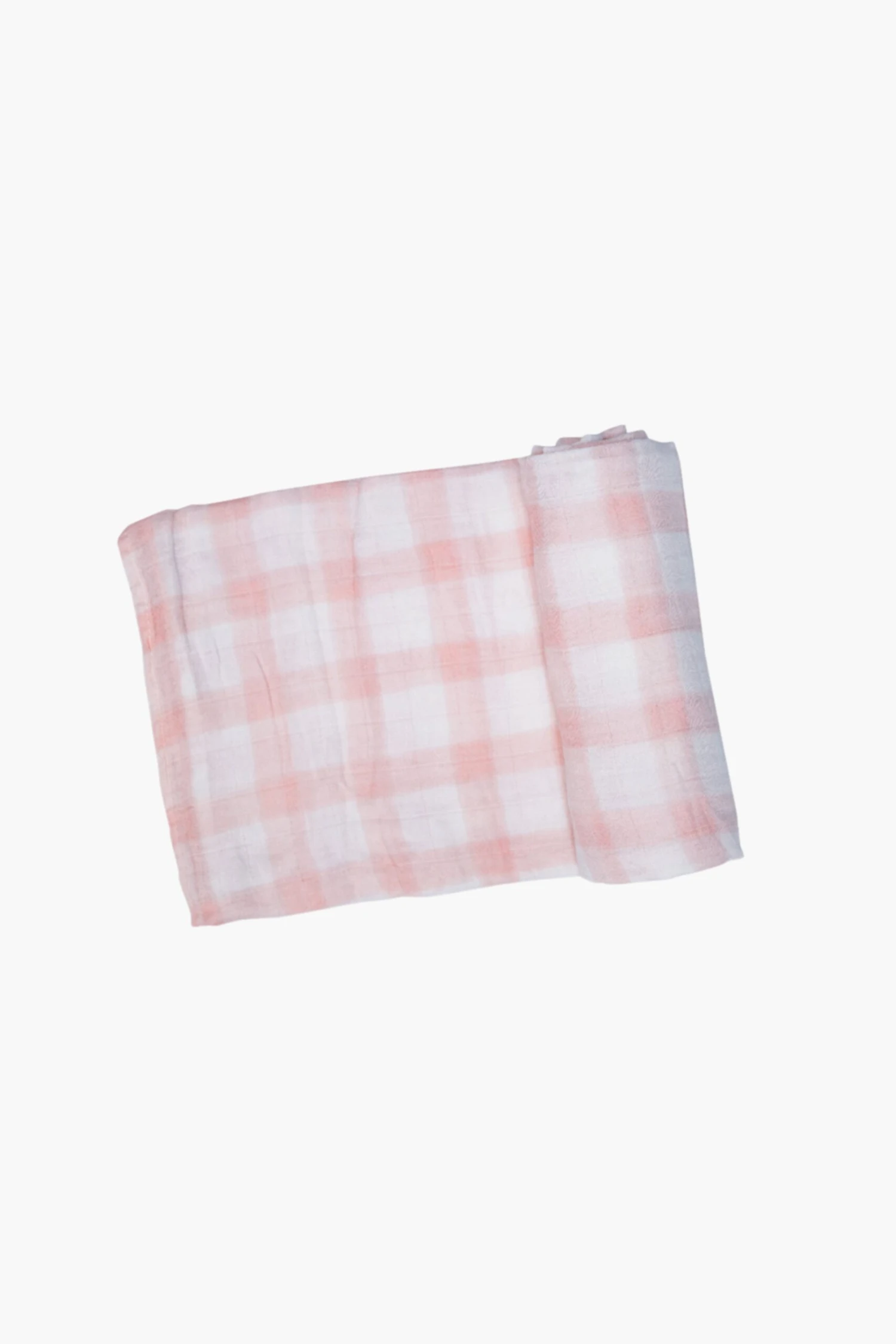 Pink Painted Gingham Swaddle 2 Pink Painted Gingham Swaddle - Image 2