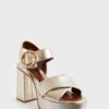 See By Chloé Light Gold Lyna Heels