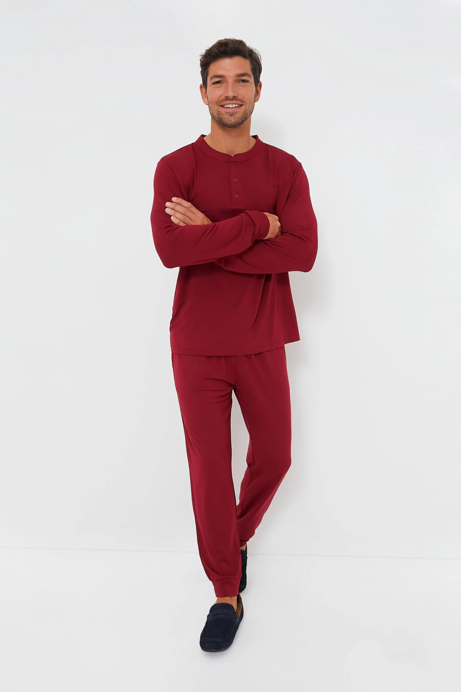 Eberjey Sangria Henry Long PJ Set 2 Eberjey Sangria Henry Long PJ Set - Image 2