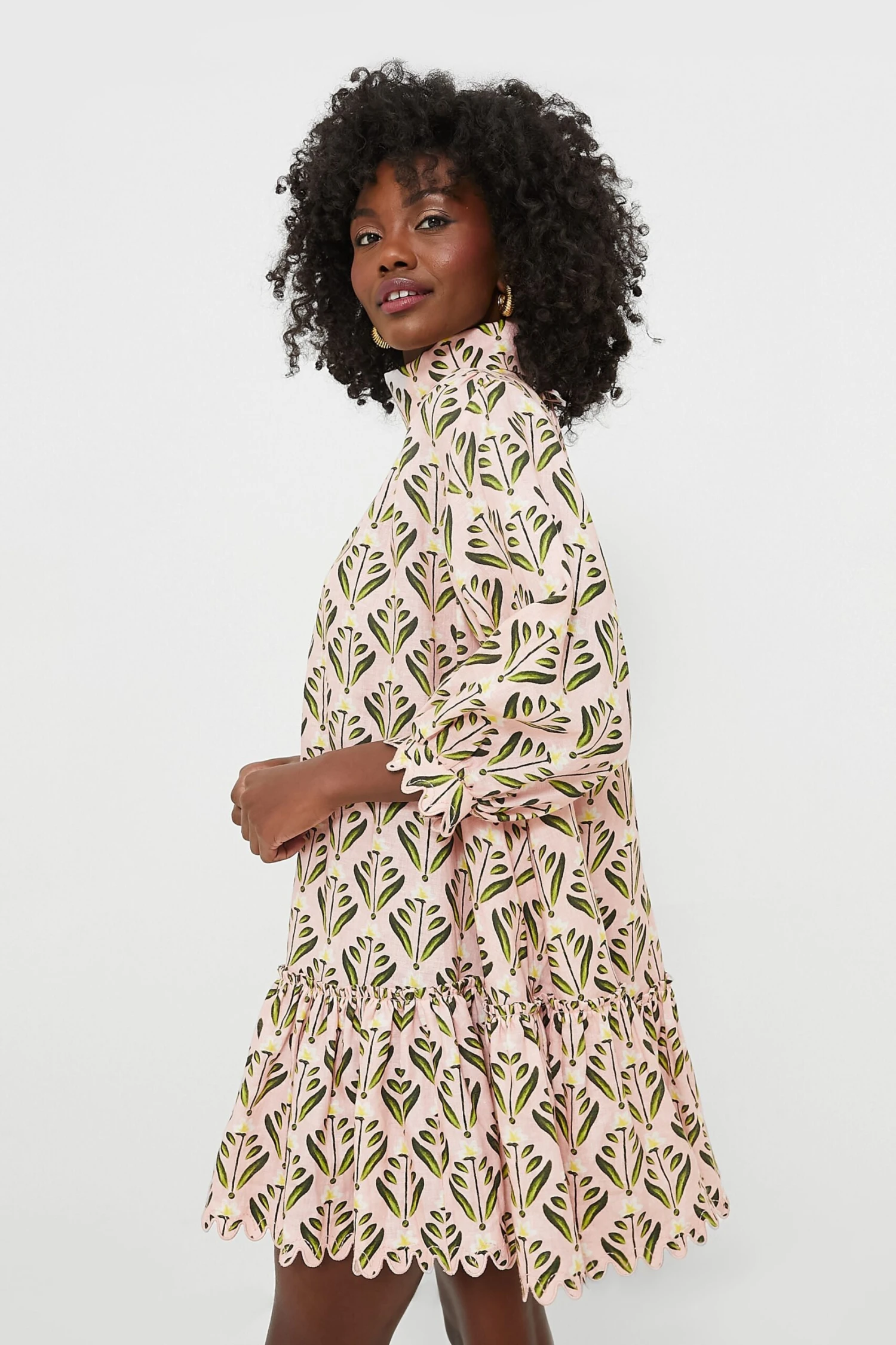 Exclusive Pink Hibisco Mini Dress 3 Exclusive Pink Hibisco Mini Dress - Image 3