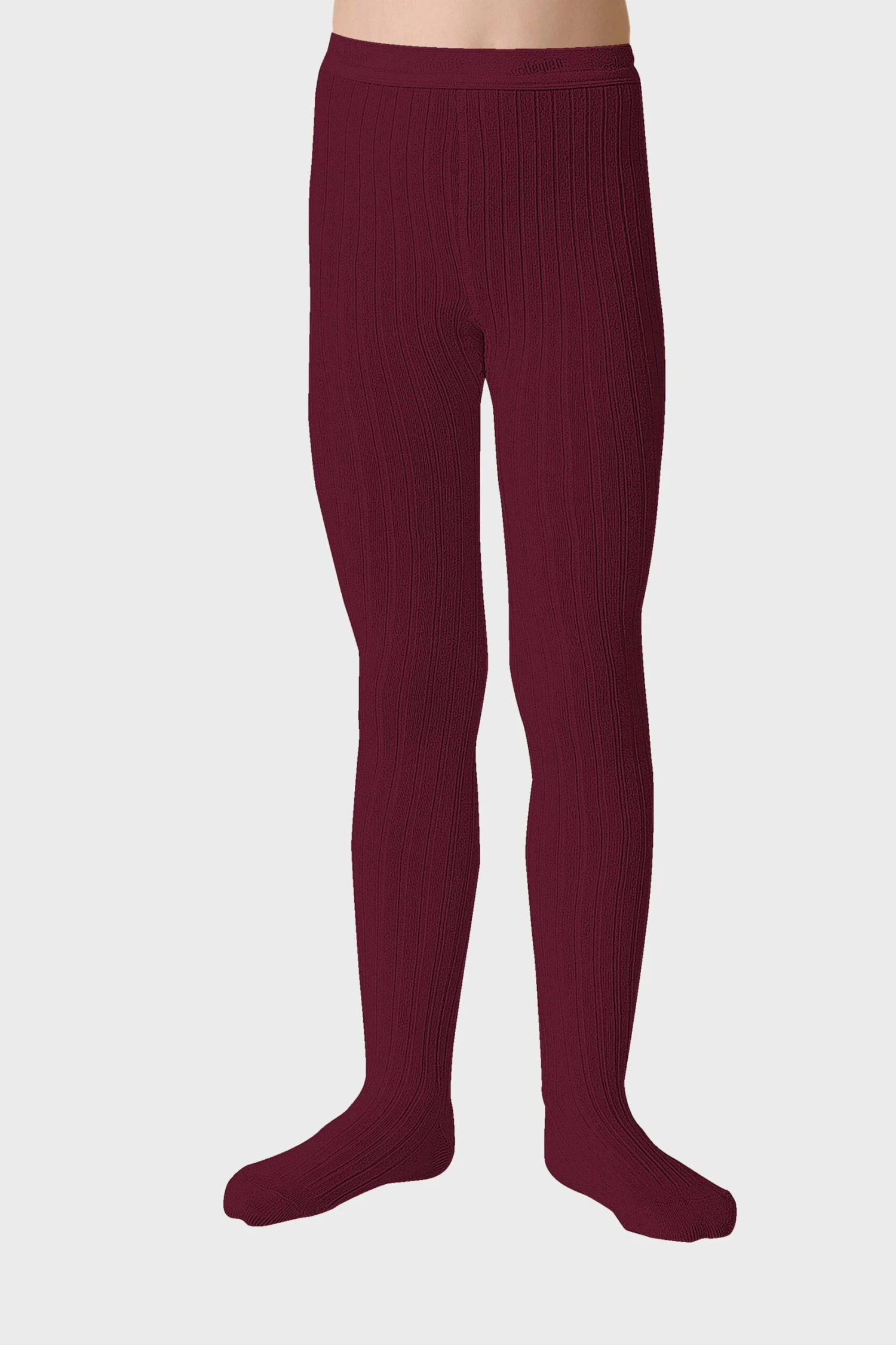 Bordeaux Grand Cru Louise Ribbed Tights 2 Bordeaux Grand Cru Louise Ribbed Tights - Image 2