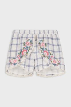 Louise Misha Blue River Check Asya Shorts