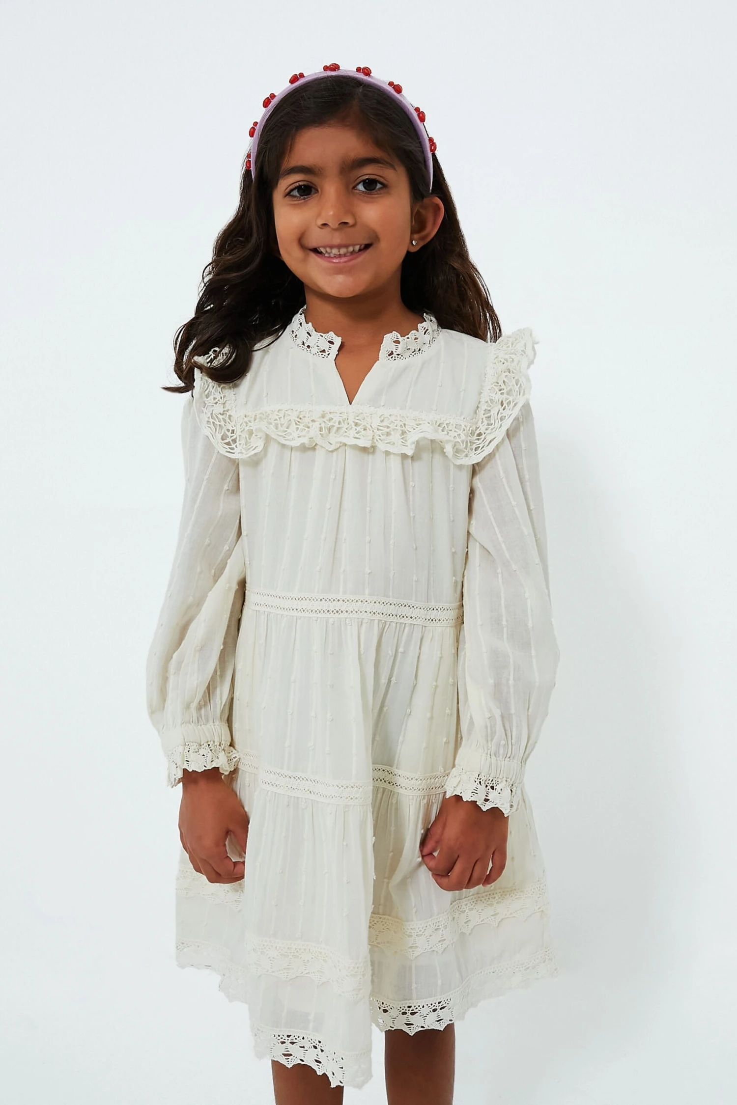 White Haven Cotton Long Sleeve Dress 2 White Haven Cotton Long Sleeve Dress - Image 2