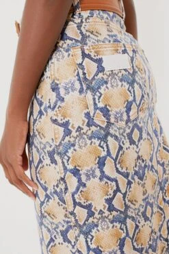 Ganni Safari Print Denim Maxi Slit Skirt -Outfit And Shoe Sales Store Noavikm8pyyYwl4X8dyEUvlZ3t9Yn9LV 1