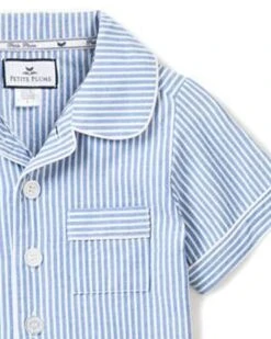 Kid's French Blue Seersucker Short Set -Outfit And Shoe Sales Store NzoqXwTe5v7LlLUpm47Zf43wZWANpGH9 1