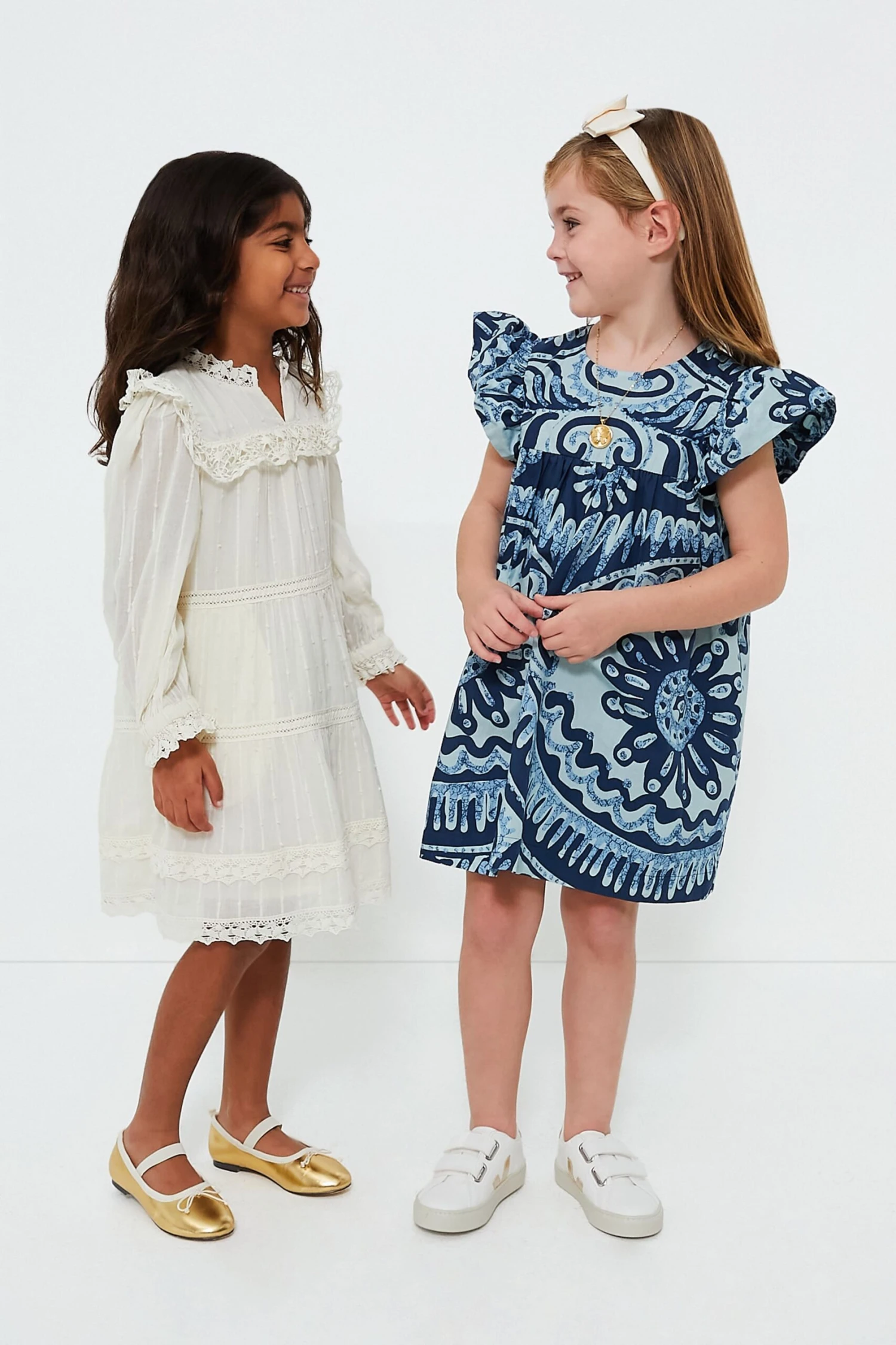 Exclusive Blue Charlough Print Flutter Sleeve Dress 6 Exclusive Blue Charlough Print Flutter Sleeve Dress - Image 6