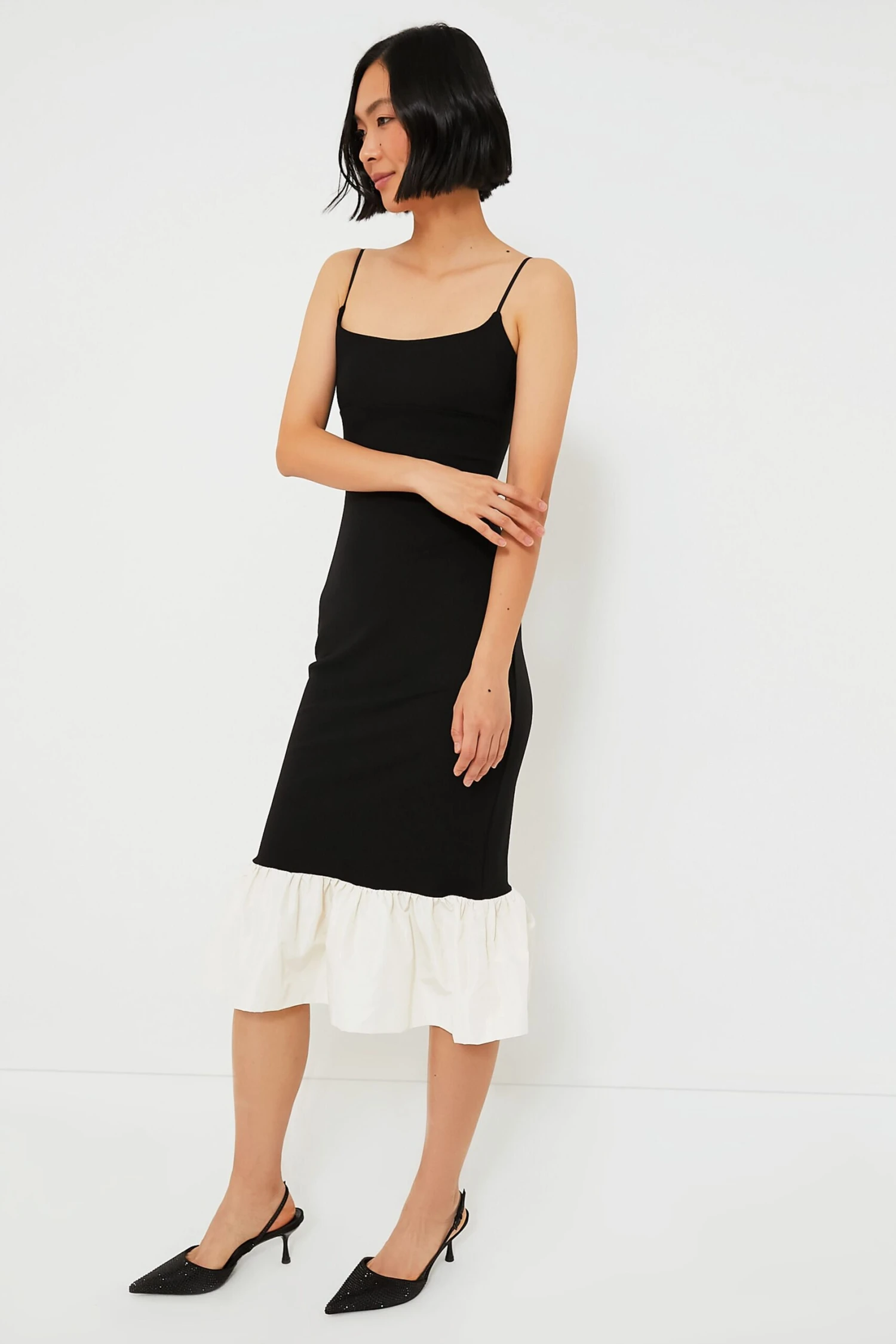 Staud Black And Ivory Faridah Dress 3 Staud Black And Ivory Faridah Dress - Image 3