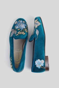 Ink Blue Velvet Banyan Slippers -Outfit And Shoe Sales Store O4qe6HqKHn2dnMmT4SfZmJPGLif9xsxj 1