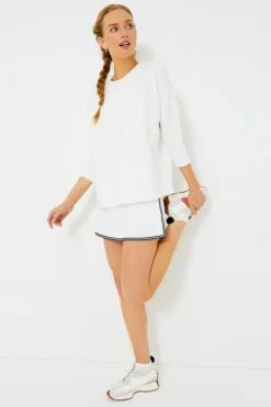 White Cable Ally Swing Sweatshirt -Outfit And Shoe Sales Store O8WegZttp8IDrQtbbePXO2xz7rKkQpxP 1