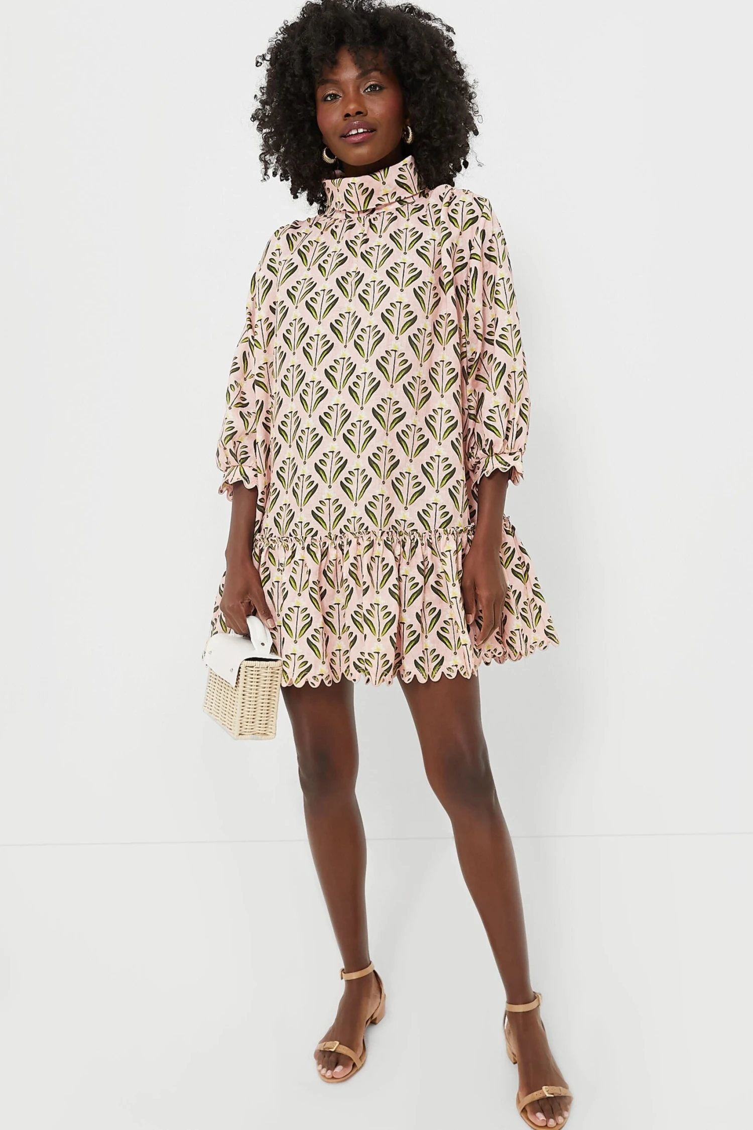 Exclusive Pink Hibisco Mini Dress 6 Exclusive Pink Hibisco Mini Dress - Image 6