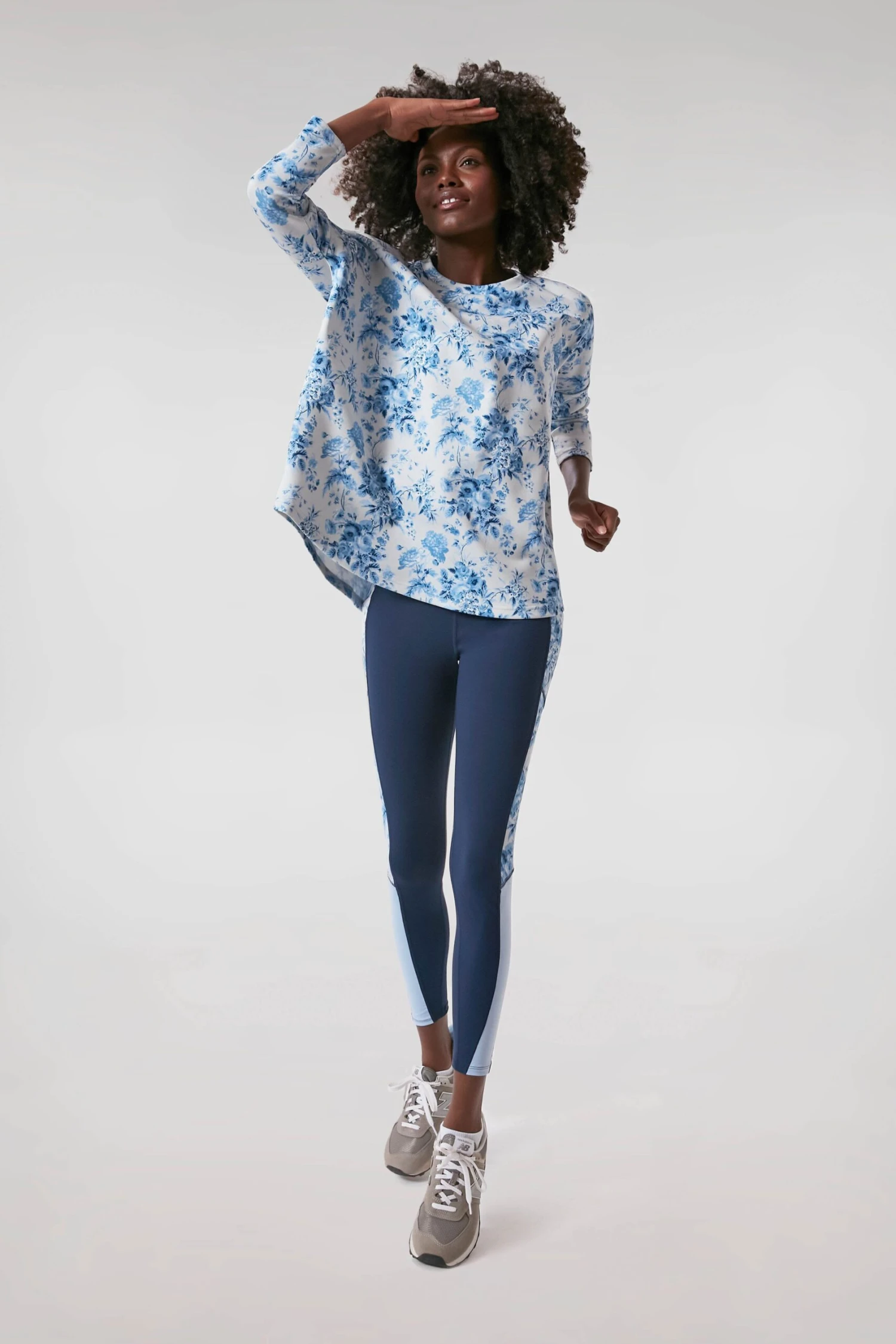 Blue Bouquet Ally Swing Sweatshirt 2 Blue Bouquet Ally Swing Sweatshirt - Image 2