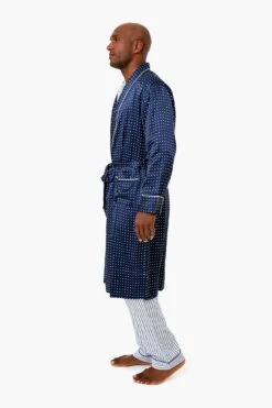 Mens Navy Silk Long Robe -Outfit And Shoe Sales Store Oo2g2AGHO3e0qU9iJujxglbqgmWw9ZUq 1