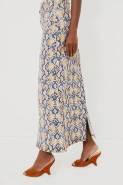 Ganni Safari Print Denim Maxi Slit Skirt -Outfit And Shoe Sales Store OqUhZsJaEveauIu2ezCNKyZTXH4rb8Cj 1