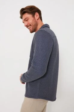 Marine Layer Navy Heather Oatmeal Corbet Quilted Overshirt -Outfit And Shoe Sales Store Ou6puffapyKeeM74Zw3SPSmPtnoytp7z 1