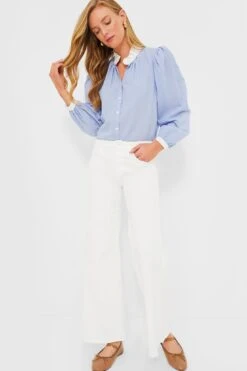 French Blue Cosette Button Down -Outfit And Shoe Sales Store P4RvUmVcIV3SsMwKehpvxJZQZR4Uv2aT 1