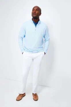 Peter Millar Cottage Blue Perth Sugar Stripe Performance Quarter-Zip -Outfit And Shoe Sales Store PGBgsHbxrZh3WxL7zgpMnrDEDlfA9pAG 1