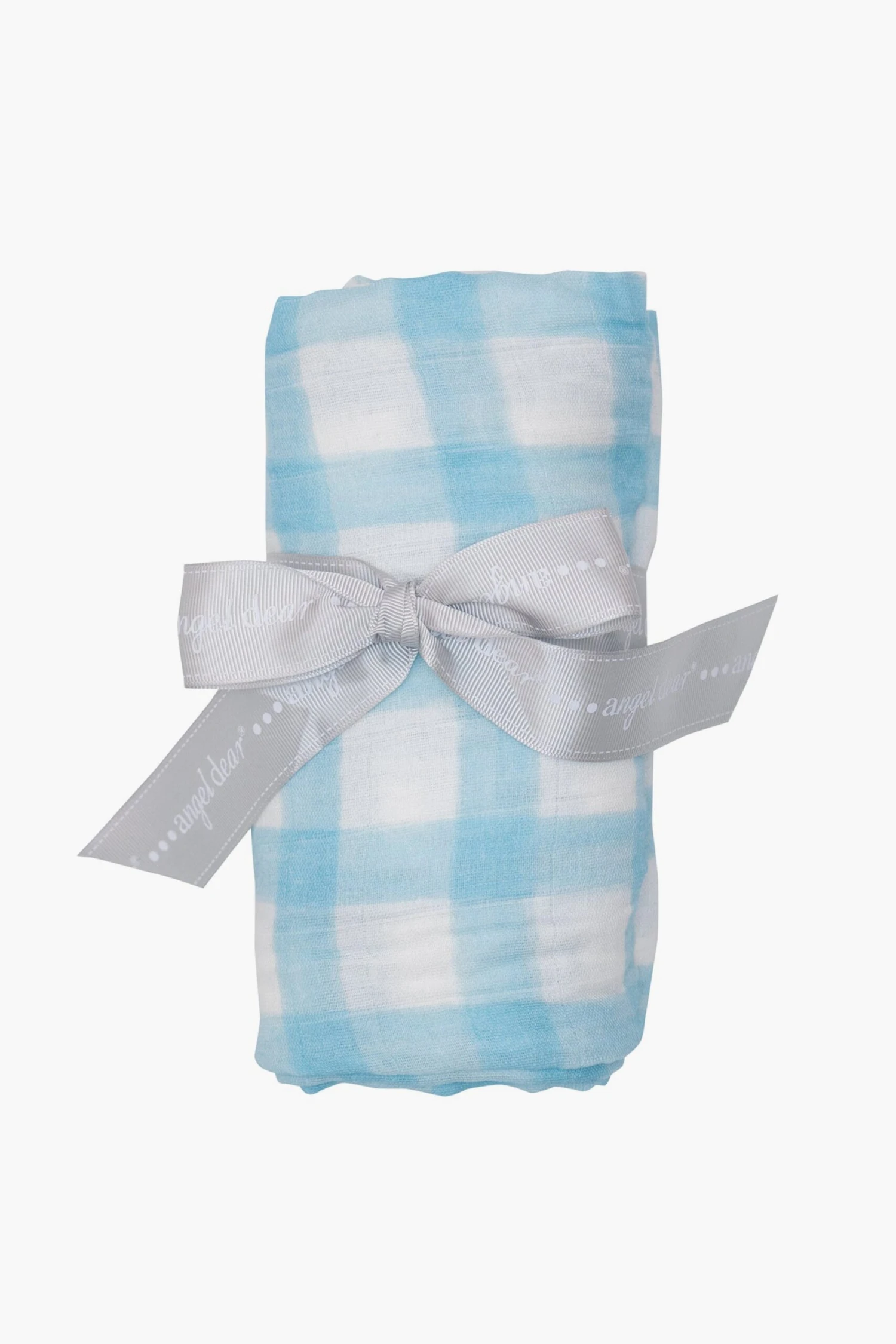 Blue Painted Gingham Swaddle 1 Blue Painted Gingham Swaddle