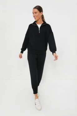 Varley Black Hawley Half Zip Sweater -Outfit And Shoe Sales Store PnlBN4y2rUQbMlExE67YxvfR9jJu4qtG 1