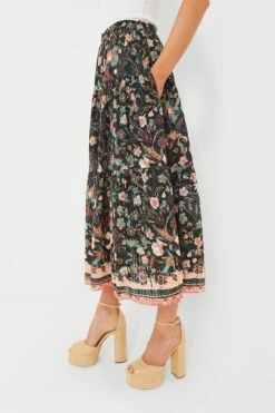 ULLA JOHNSON Obsidian Botanica Cambrie Skirt -Outfit And Shoe Sales Store PvWJoveaKXkQffMT1ZdiGZjperccymun 1