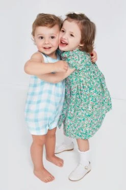 Blue Painted Gingham Shortie Romper -Outfit And Shoe Sales Store QE3PvUSE7gM2QBgQGLsYEt95l6DGVm4p 1