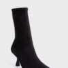 Loeffler Randall Black Stretch Suede Tatum Boots