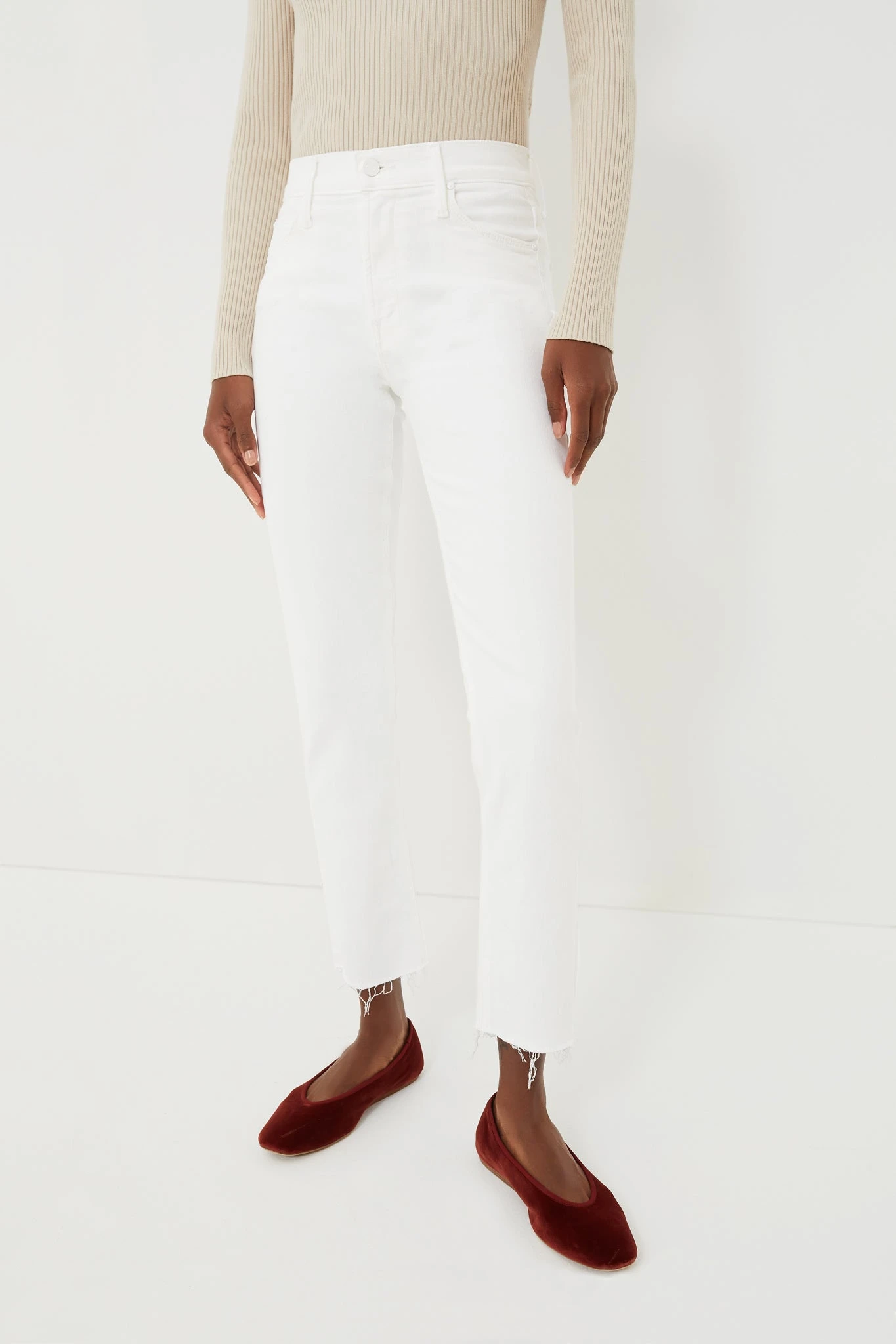 MOTHER Fairest Of Them All Mid Rise Dazzler Ankle Fray 1 MOTHER Fairest Of Them All Mid Rise Dazzler Ankle Fray