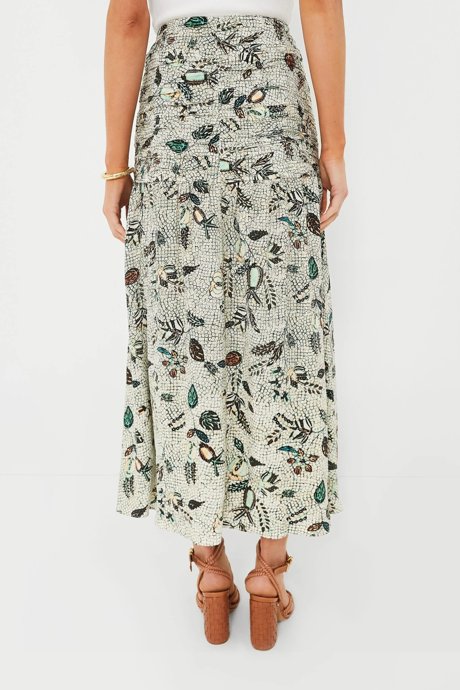 ULLA JOHNSON Botanical Mist Georgina Skirt 4 ULLA JOHNSON Botanical Mist Georgina Skirt - Image 4