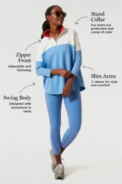 Boogie Down Blue Amelie Quarter Zip -Outfit And Shoe Sales Store RhYW1VxGhEEFU8Dk94HRm6nVLK9PUaej 1