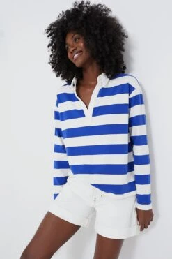 Seaport Stripe Ellis Knit Polo Popover