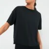 Black Cropped Ryan Boyfriend Tee