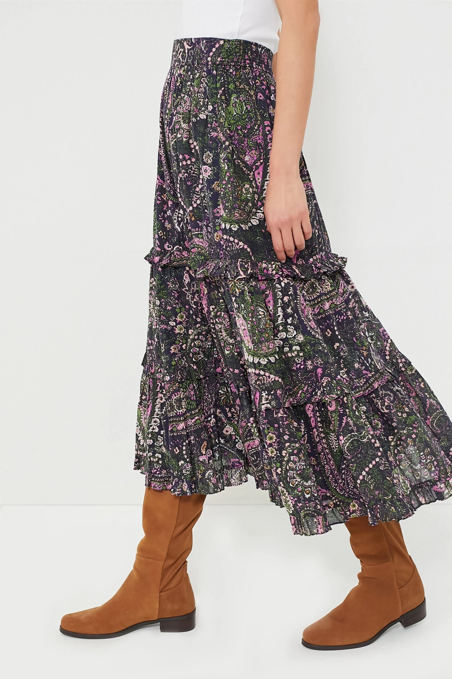 Caymen Paisley Purple Darcy Ankle Skirt 3 Caymen Paisley Purple Darcy Ankle Skirt - Image 3