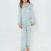 Kids Emerald Ticking Pajama Set