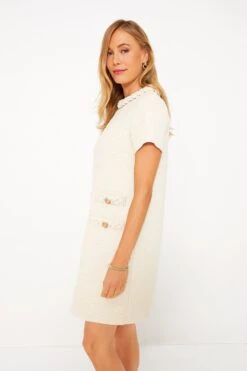 Pearl White Tweed Jackie Dress -Outfit And Shoe Sales Store SF9ferIZZzTjWN3CZdkZdCdirxaDu2sx 1
