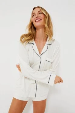 Eberjey Ivory Gisele Long Sleeve Short PJ Set 11 Eberjey Ivory Gisele Long Sleeve Short PJ Set -Outfit And Shoe Sales Store SInKc422Z10YepZnPteBF5kAQHt4nBzw 1